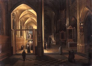 Das Innere einer gotischen Kirche