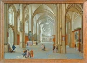 Kircheninneres mit Besuchern