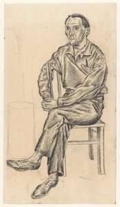 Sitzender Mann auf einem Stuhl von Henk Henriët (signed by artist)
