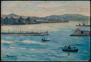 Toulon, der Hafeneingang von Henri Charles Manguin