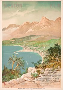Plakatwerbung für Menton, Frankreich