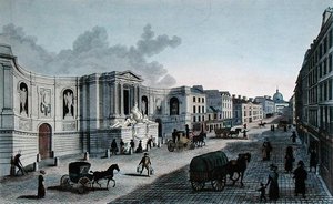 Blick auf den Brunnen in der Rue de Grenelle, Faubourg St. Germain, graviert von Grimberghen, ca. 1815-20 von Henri (after) Courvoisier Voisin
