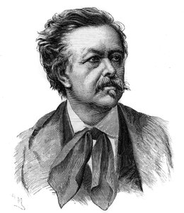 Porträt von Emile Gigault de La Bedolliere (1812-1883) französischer Schriftsteller, Journalist und Übersetzer - Gravur nach der Zeichnung von Henri Meyer