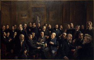 Kollektivporträt der Mitglieder der Association des journalistes républicains Français