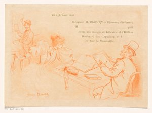 Ankündigung der Gründung der Buchhandlung und des Verlags von Henry Floury in Paris von Henri Boutet