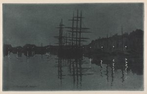 Mondschein in Dieppe, ca. 1885