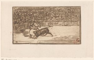 Stierkämpfer in einer Arena von Henri Charles Guérard