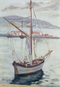 Yachten in Saint Tropez von Henri Charles Manguin