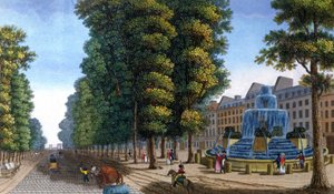 Brunnen, Boulevard Saint-Martin, ca. 1810-1820 (Gravur) von Henri Courvoisier Voisin