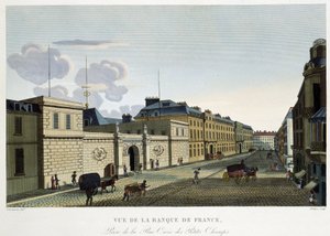 Vue de la Banque de France - in „Vues de Paris“ von Courvoisier von Henri Courvoisier Voisin