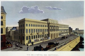 Hôtel des Monnins, um 1820 - in „Vues de Paris“ von Courvoisier 1827
