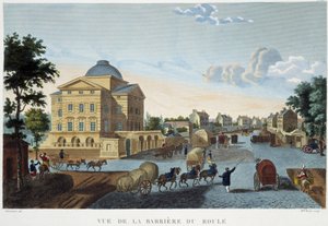 La barrière du Roule, ca. 1820 - in „Vues de Paris“ von Courvoisier