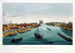 La nouvelle halle aux vins (Bercy), um 1820 in „Vues de Paris“ von Henri Courvoisier Voisin