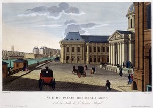 Palais des Beaux-Arts und des Instituts, um 1820 - in „Vues de Paris“ von Courvoisier