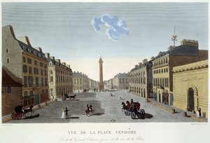 Place Vendôme, Ansicht der Rue de la Paix - Paris von Courvoisier von Henri Courvoisier Voisin