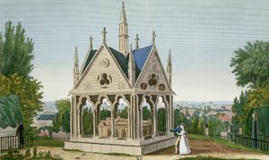 Das Grab von Heloise und Abelard auf dem Friedhof Père Lachaise, 1815-20