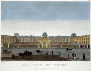Vue du Château des Tuileries - in „Vues de Paris“ von Courvoisier von Henri Courvoisier Voisin
