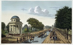 Ansicht des Jardin de Monceau - in „Vues de Paris“ von Courvoisier