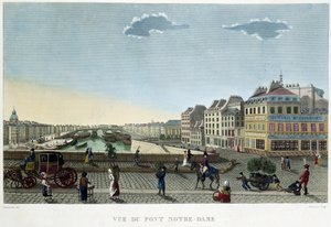 Vue du pont Notre-Dame - in „Vues de Paris“ von Henri Courvoisier Voisin
