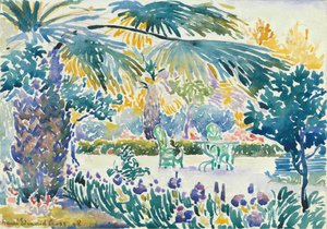 Garten des Malers in Saint Clair, 1908 von Henri Edmond Cross