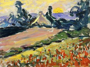 Landschaft bei Sonnenuntergang von Henri Edmond Cross