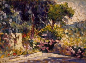 Die blumige Terrasse von Henri Edmond Cross