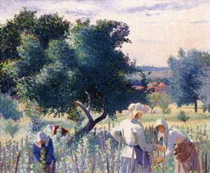 Frauen binden Reben, 1890