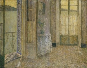 Das blaue Zimmer, Villefranche sur Mer von Henri Eugene Augustin Le Sidaner