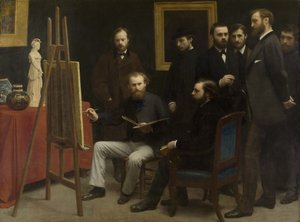 Ein Atelier in Les Batignolles von Henri Fantin-Latour