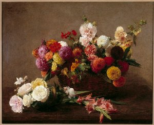 Hier sind Blumen des Hochsommers von Ignace Henri Jean Fantin Latour