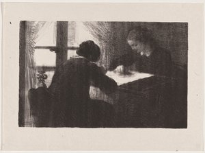 Interieur (Die Stickerinnen) von Henri Fantin-Latour