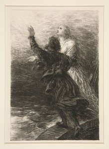 Der Fliegende Holländer: Akt III, Verzückung von Senta und dem Holländer von Ignace Henri Jean Fantin Latour