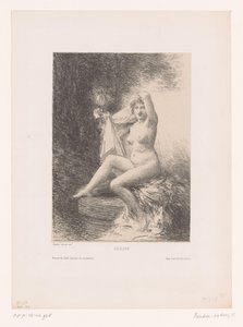 Wahrheit sitzend auf einem Brunnen Vérité von Ignace Henri Jean Fantin Latour