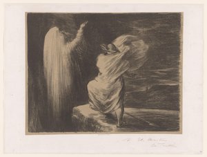 Wotan ruft die Erdgöttin Erda an von Ignace Henri Jean Fantin Latour