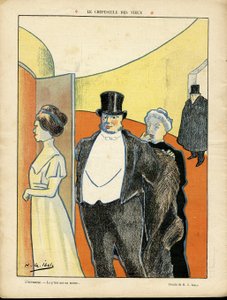 Illustration von H. G. Ibels in Le Rire, 27/02/09 - Der Dämmerung der Alten - Theater, Drittes Alter, Leben der Reichen - Zuschauer