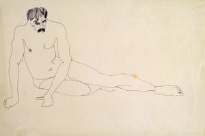 Männlicher Akt ruhend von Henri Gaudier Brzeska