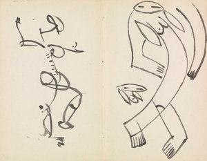 Studien von zwei tanzenden Figuren von Henri Gaudier Brzeska