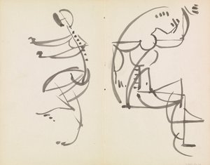 Zwei Figurenstudien von Henri Gaudier Brzeska
