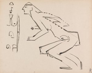 Zwei Studien für eine Skulptur von Henri Gaudier Brzeska
