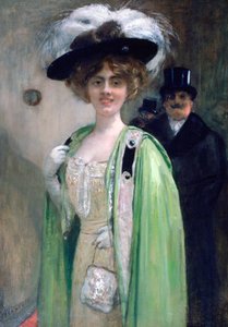 Ein Paar kommt zu einer Veranstaltung, ca. 1872-1929 von Henri Gervex