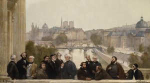 Das Panorama des Jahrhunderts: Dupré, Rousseau, Isabey, Millet, Couture, Daubigny, Diaz... von Henri Gervex