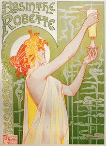 Essen und Trinken. Absinthe Robette. Plakat von Henri Privat Livemont, Belgien von Henri Henri Antoine Théodore Livemont