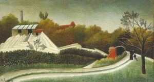 Sägewerk, Vororte von Paris, ca. 1893-95 von Henri J.F. (1844 1910) Rousseau