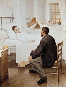 Besuchstag im Krankenhaus, 1889