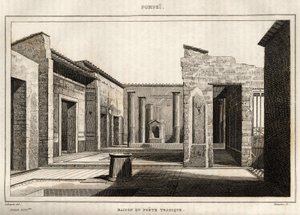 Das Haus des tragischen Dichters in Pompeji, Gravur von Labrouste