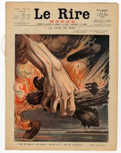 Titelblatt von Das rote Lachen, Satirisch in Farben von Henri Lanos