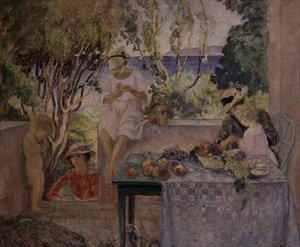 Tee auf der Terrasse in St. Maxine