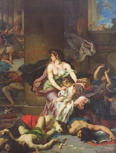 Joasch vor dem Massaker der königlichen Familie gerettet, 1867 von Henri Leopold Levy