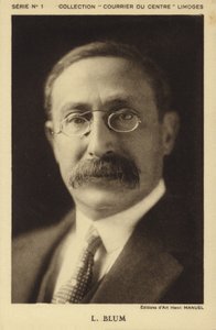 Leon Blum, ca. 1930er (s/w Foto) von Henri Manuel