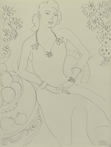 Zeichnung einer sitzenden Frau von Henri Matisse